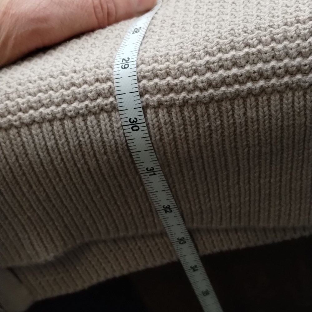 INTIMISSIMI Sweater Dress Knit Size Large zip back beige tan crochet - Picture 10 of 12